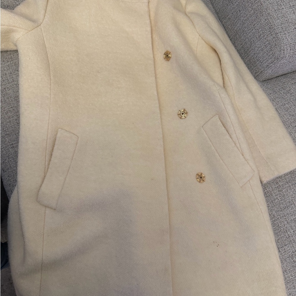 Ann Taylor Kids Ivory Pea Coat